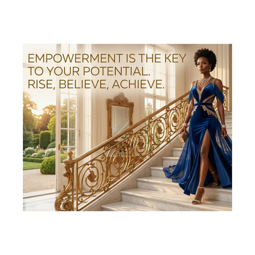Empowerment Is the Key — Inspirational Matte Poster (Rise, Believe, Achieve)