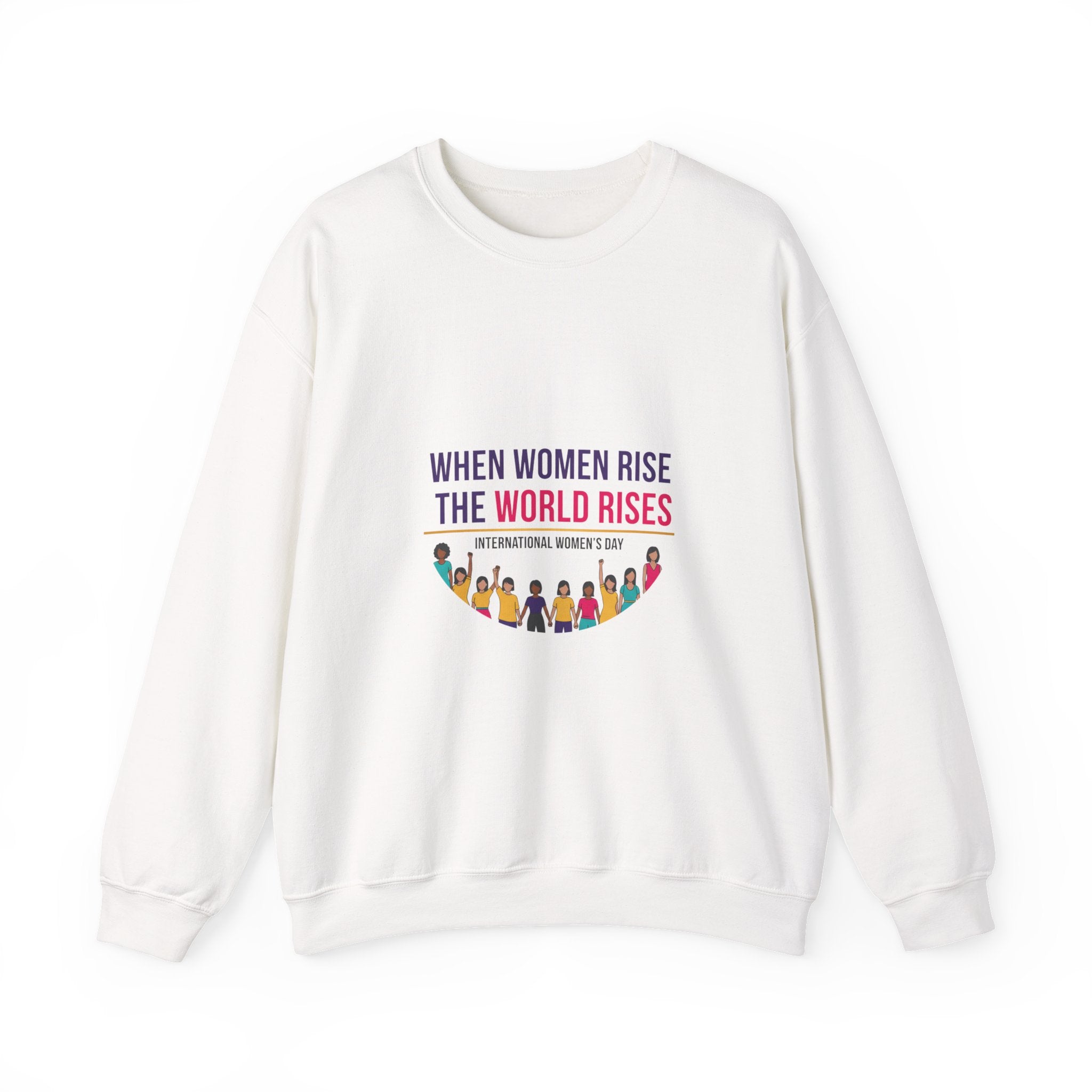 When Women Rise Crewneck Sweatshirt | International Women’s Day IWD typography, equality design