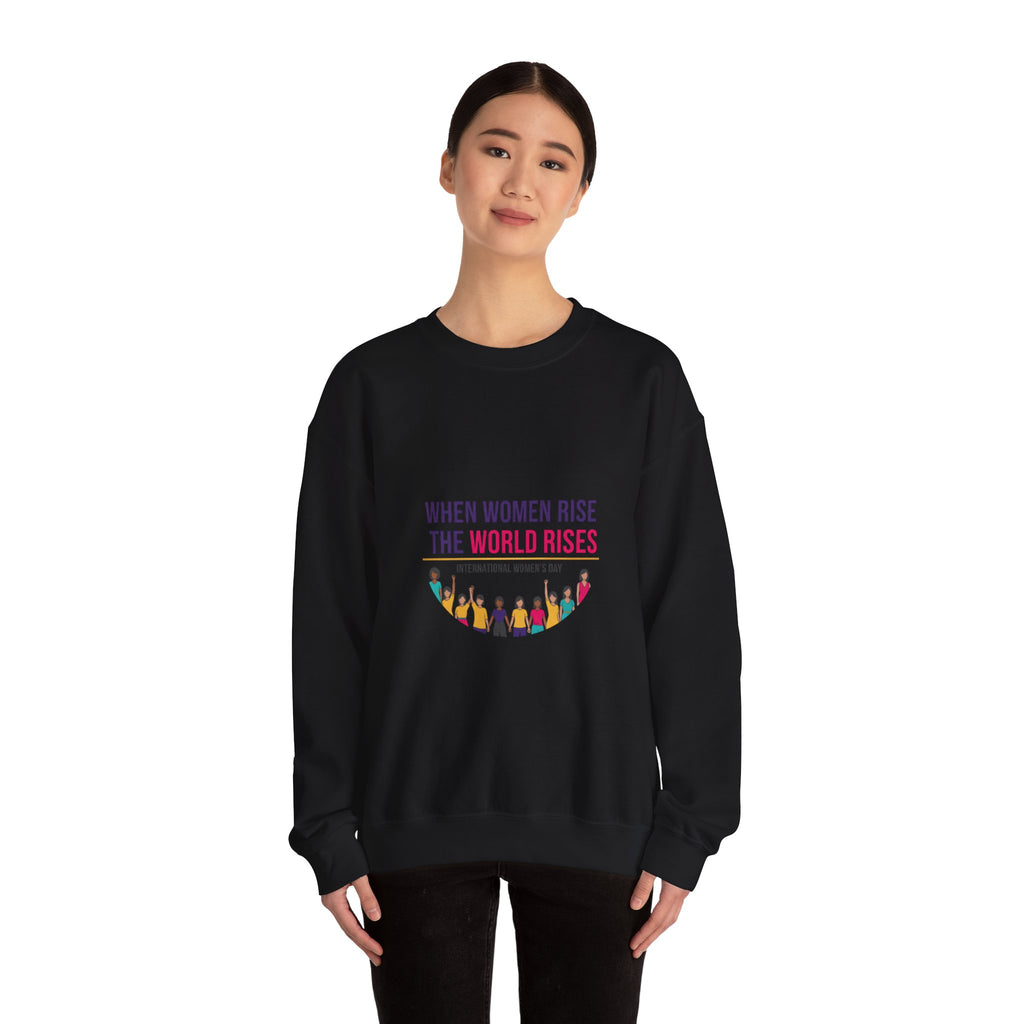 When Women Rise Crewneck Sweatshirt | International Women’s Day IWD typography, equality design