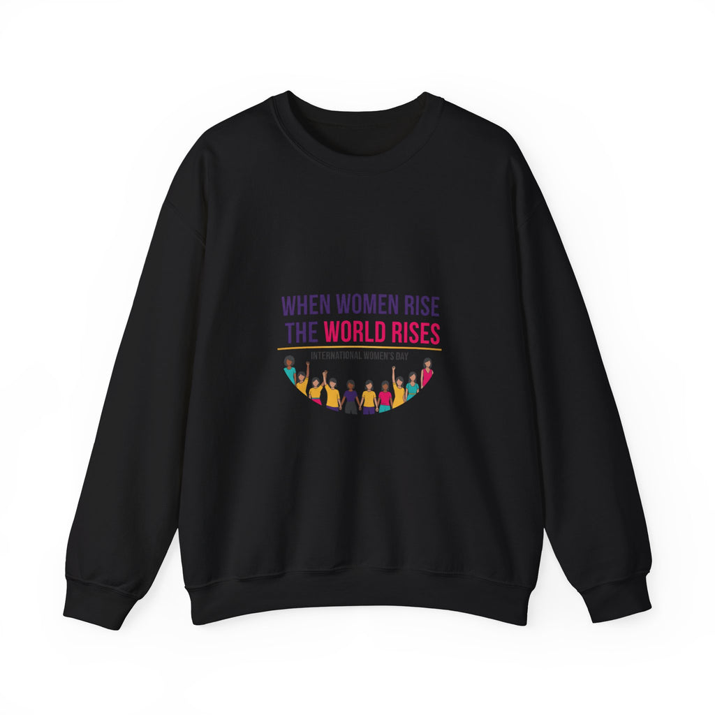 When Women Rise Crewneck Sweatshirt | International Women’s Day IWD typography, equality design