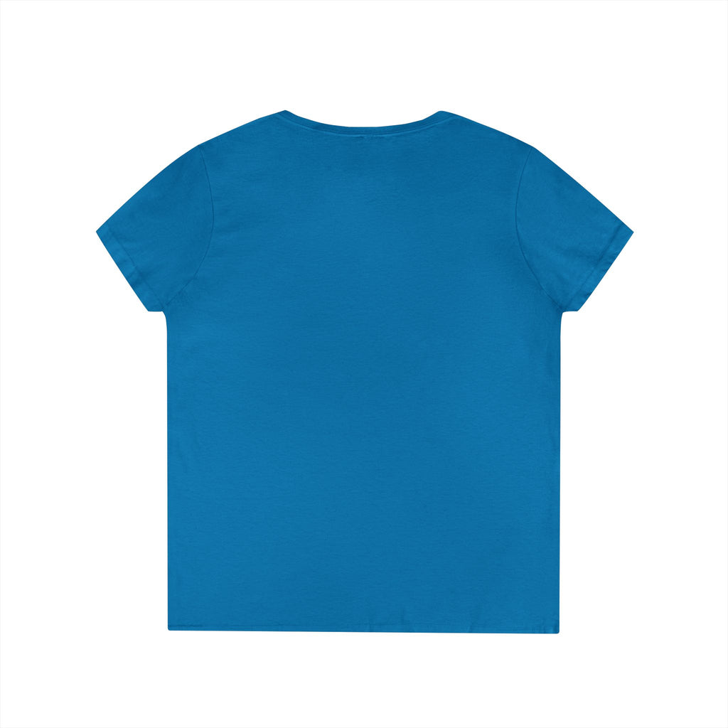Vintage Poolside Photo V-Neck Tee — Retro Summer Vacation Graphic T-Shirt
