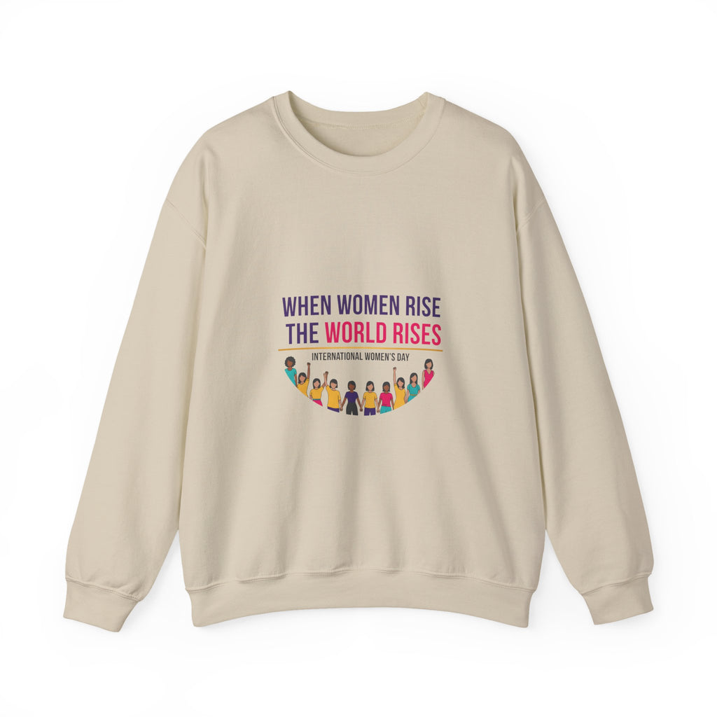 When Women Rise Crewneck Sweatshirt | International Women’s Day IWD typography, equality design