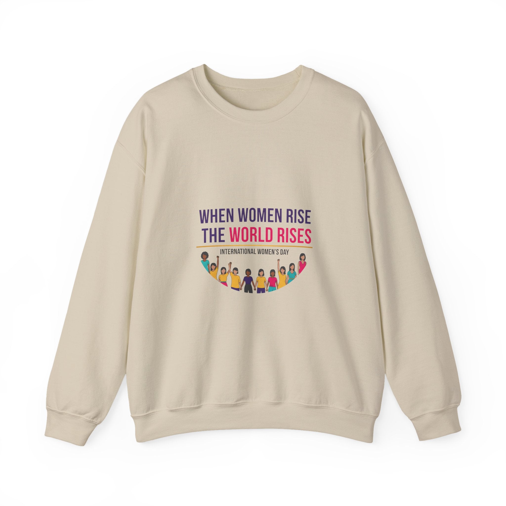 When Women Rise Crewneck Sweatshirt | International Women’s Day IWD typography, equality design