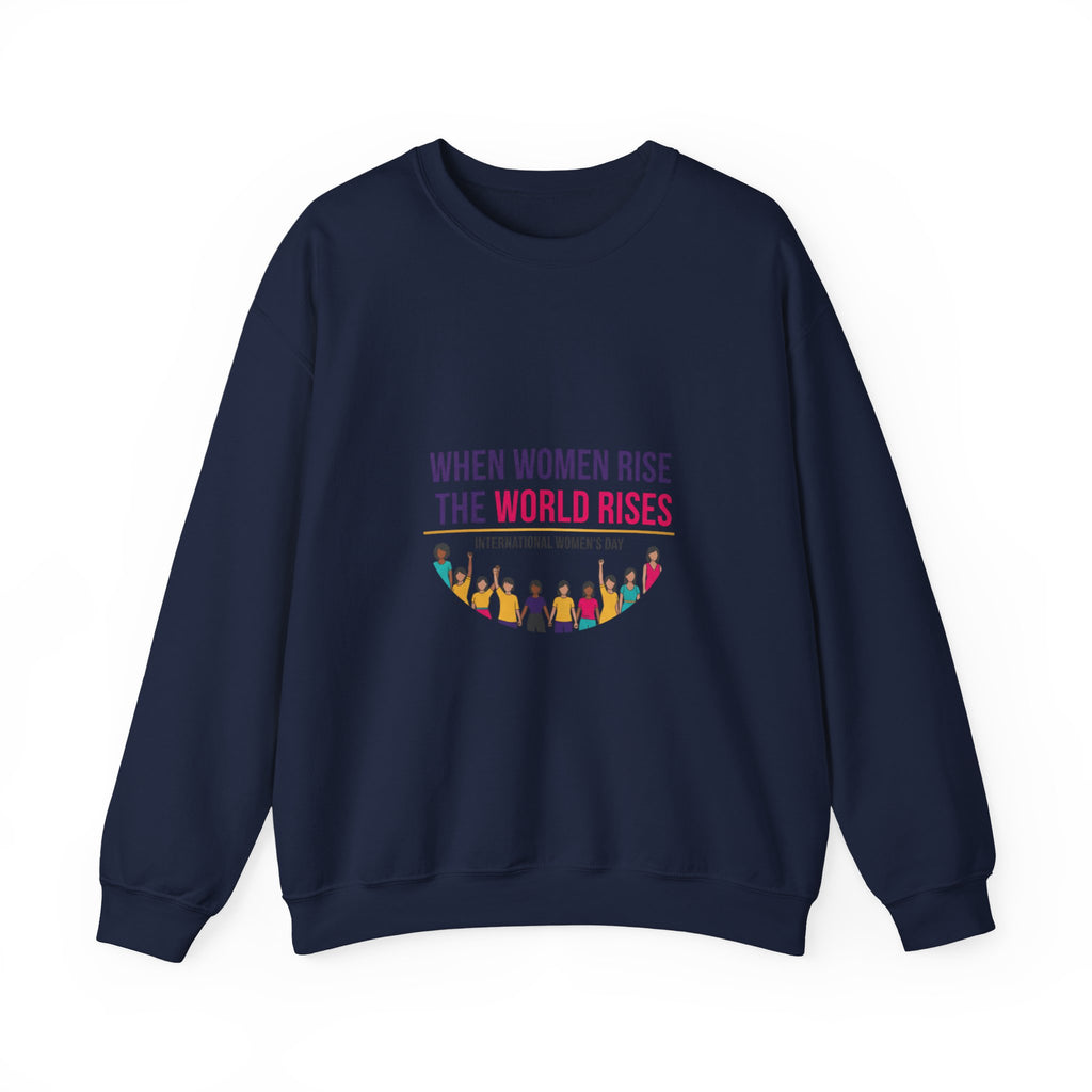 When Women Rise Crewneck Sweatshirt | International Women’s Day IWD typography, equality design