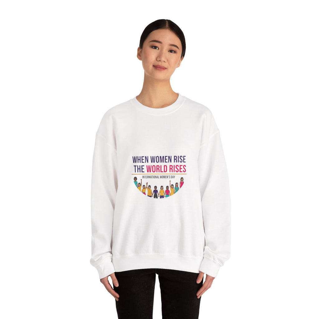When Women Rise Crewneck Sweatshirt | International Women’s Day IWD typography, equality design