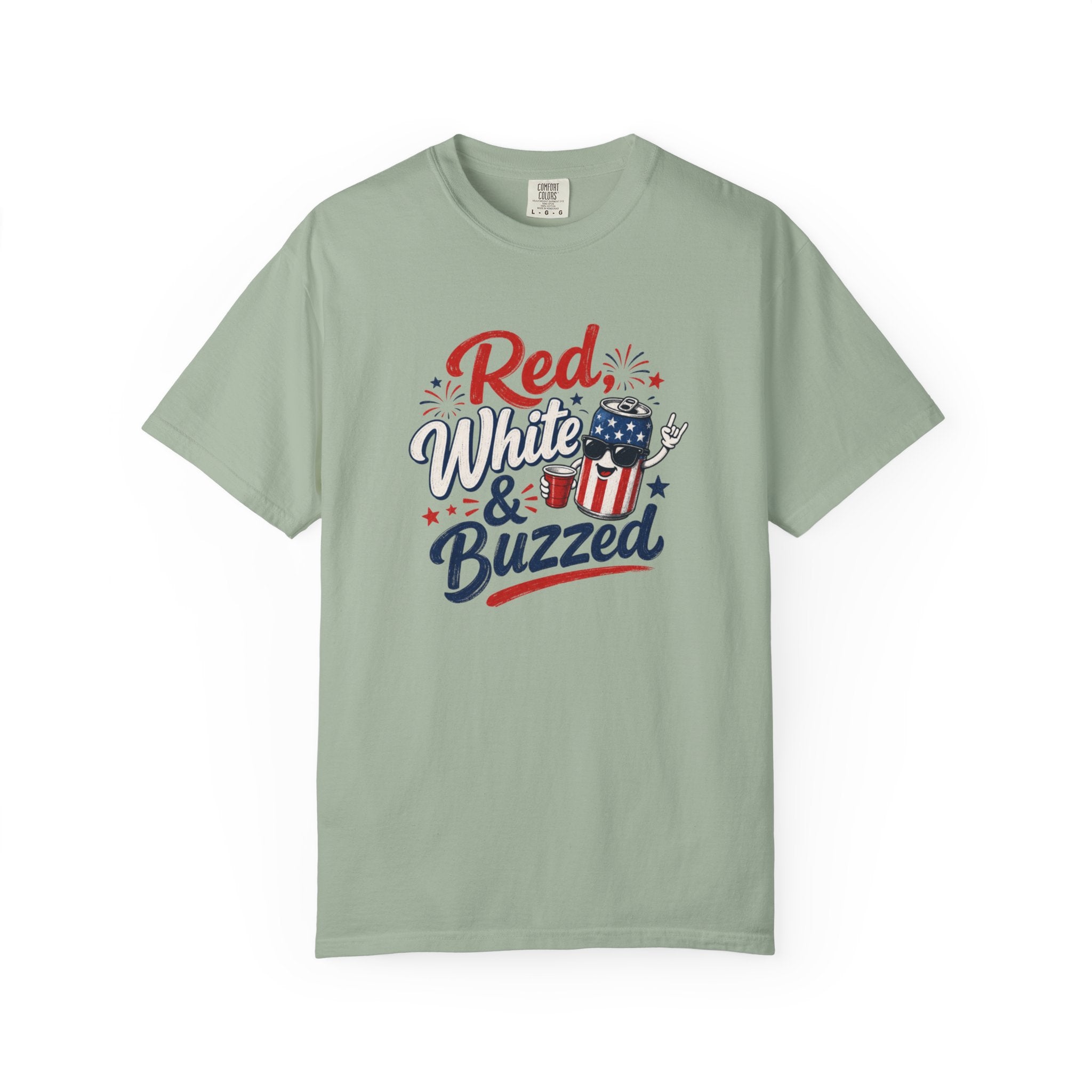 T-Shirt — "Red, White & Buzzed" Patriotic 4th of July Beer Graphic Tee