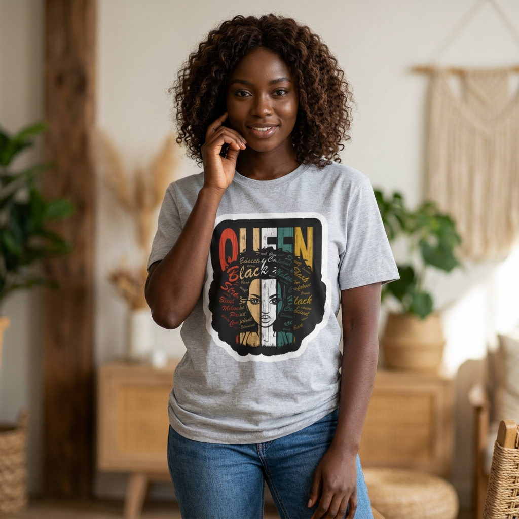 Queen Afro T-Shirt — Black History Empowerment Tee