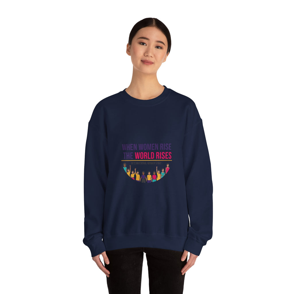 When Women Rise Crewneck Sweatshirt | International Women’s Day IWD typography, equality design