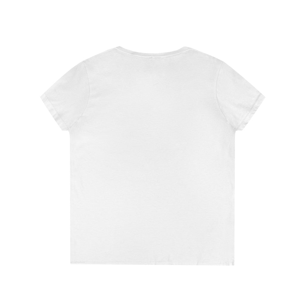 Vintage Poolside Photo V-Neck Tee — Retro Summer Vacation Graphic T-Shirt