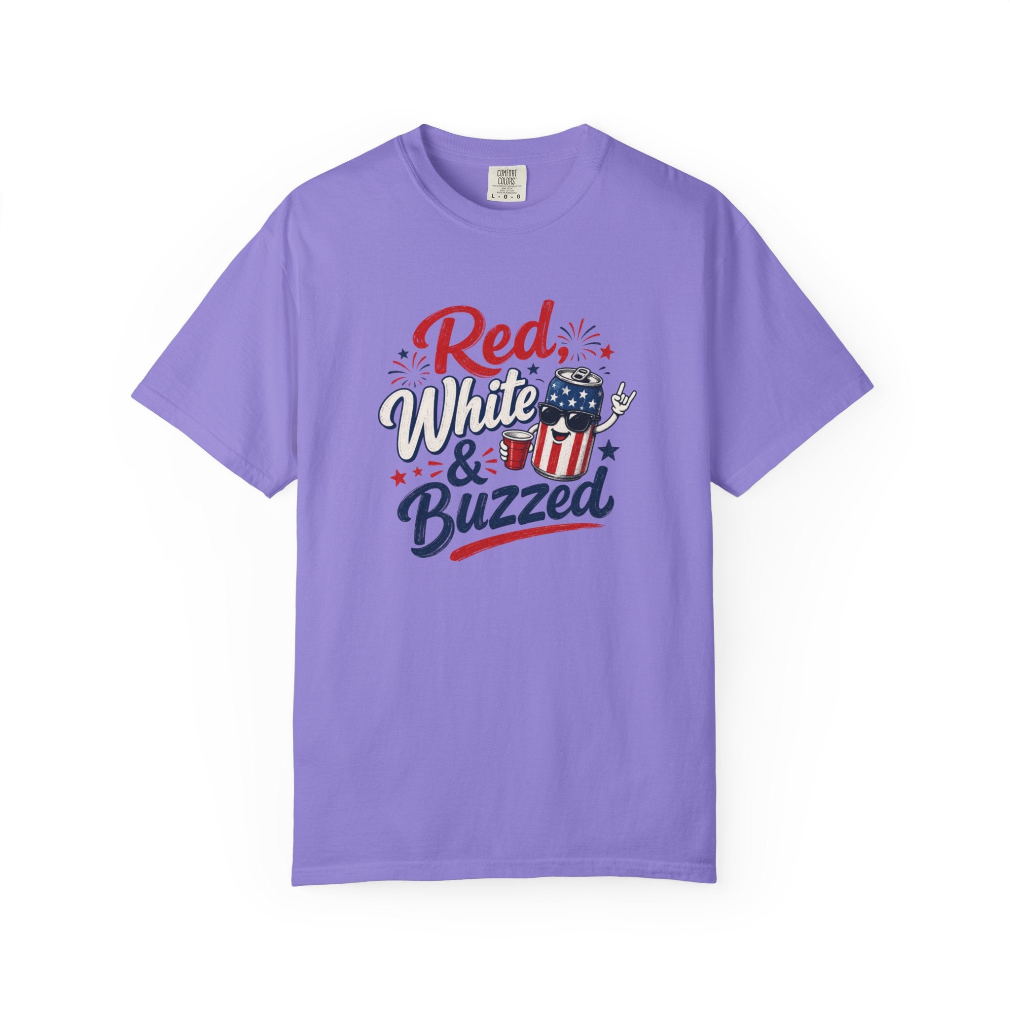 T-Shirt — "Red, White & Buzzed" Patriotic 4th of July Beer Graphic Tee
