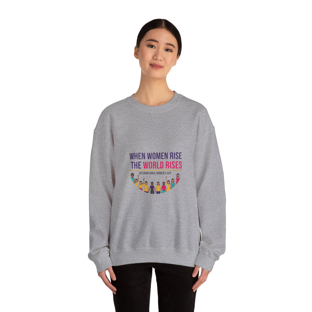 When Women Rise Crewneck Sweatshirt | International Women’s Day IWD typography, equality design