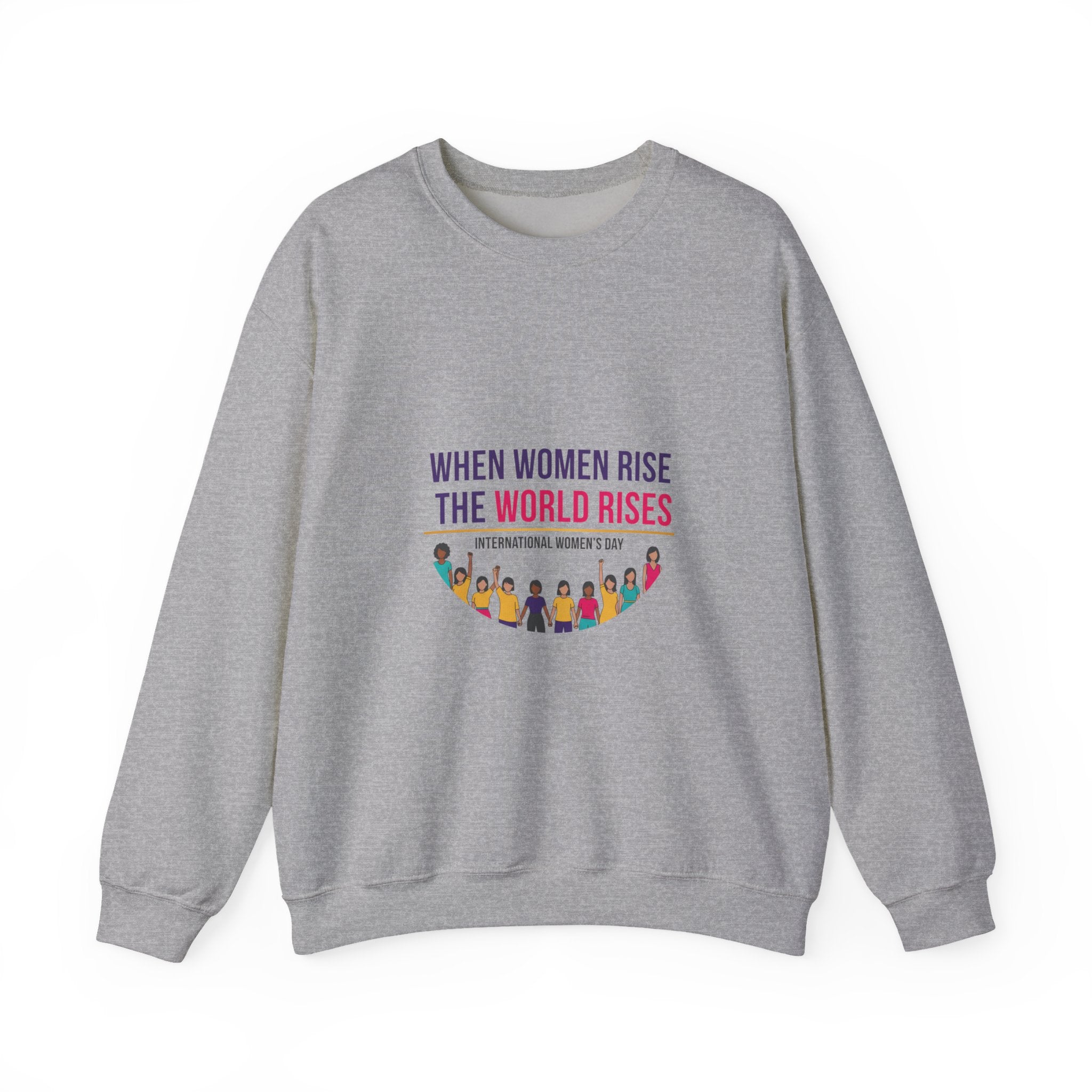 When Women Rise Crewneck Sweatshirt | International Women’s Day IWD typography, equality design