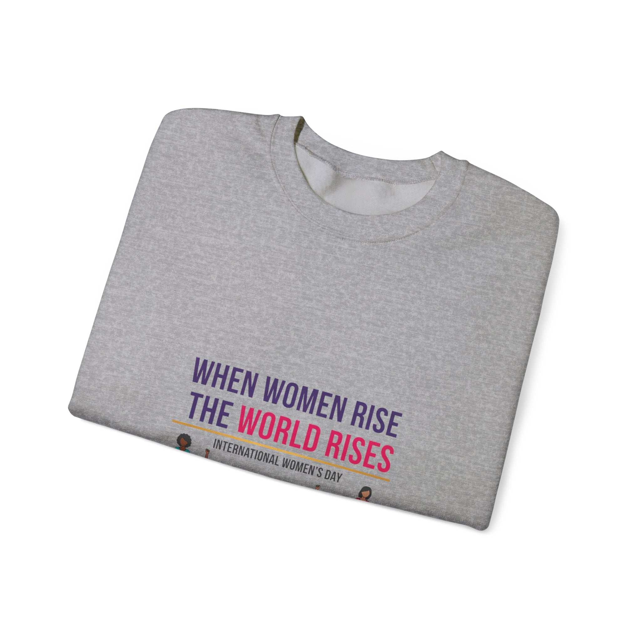 When Women Rise Crewneck Sweatshirt | International Women’s Day IWD typography, equality design
