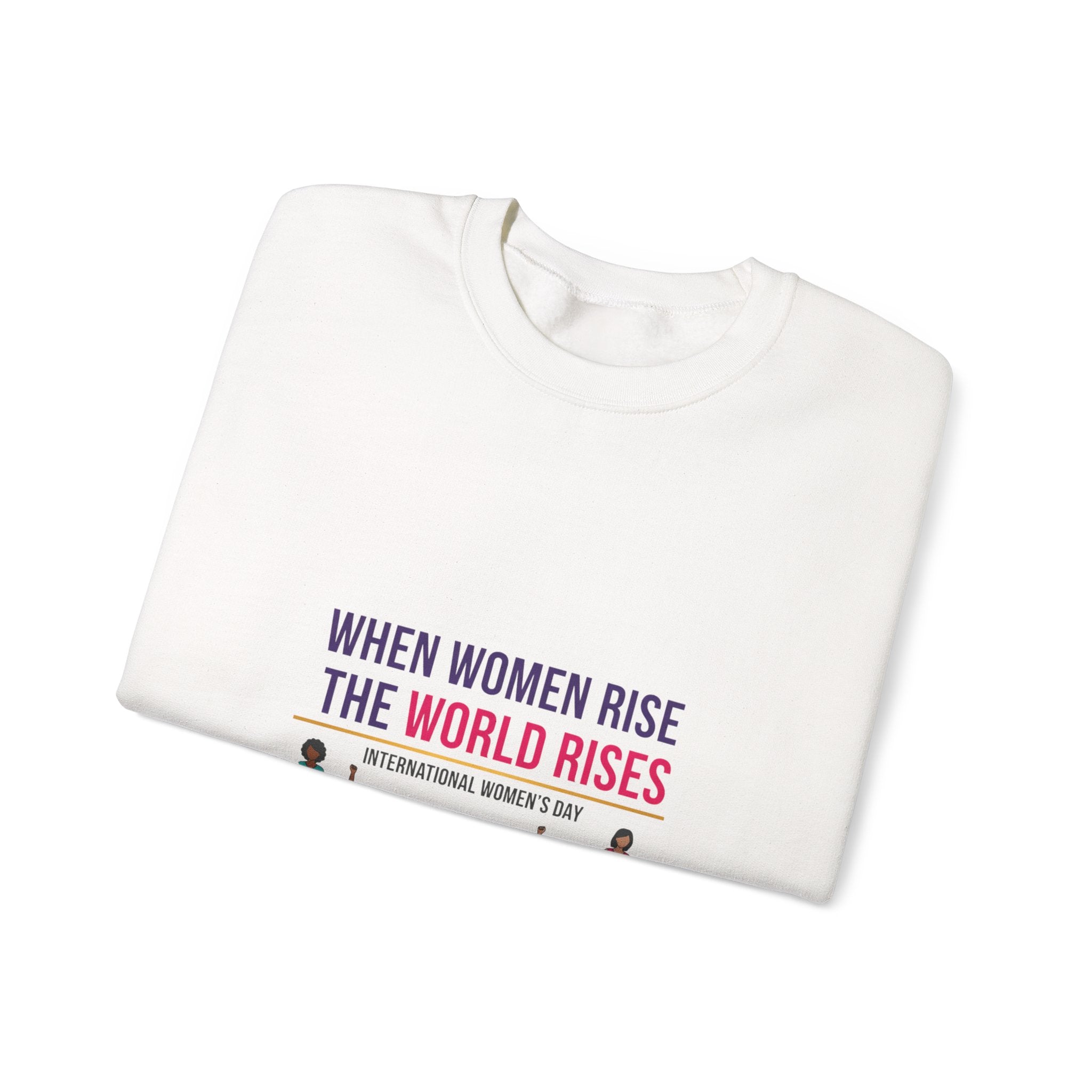 When Women Rise Crewneck Sweatshirt | International Women’s Day IWD typography, equality design